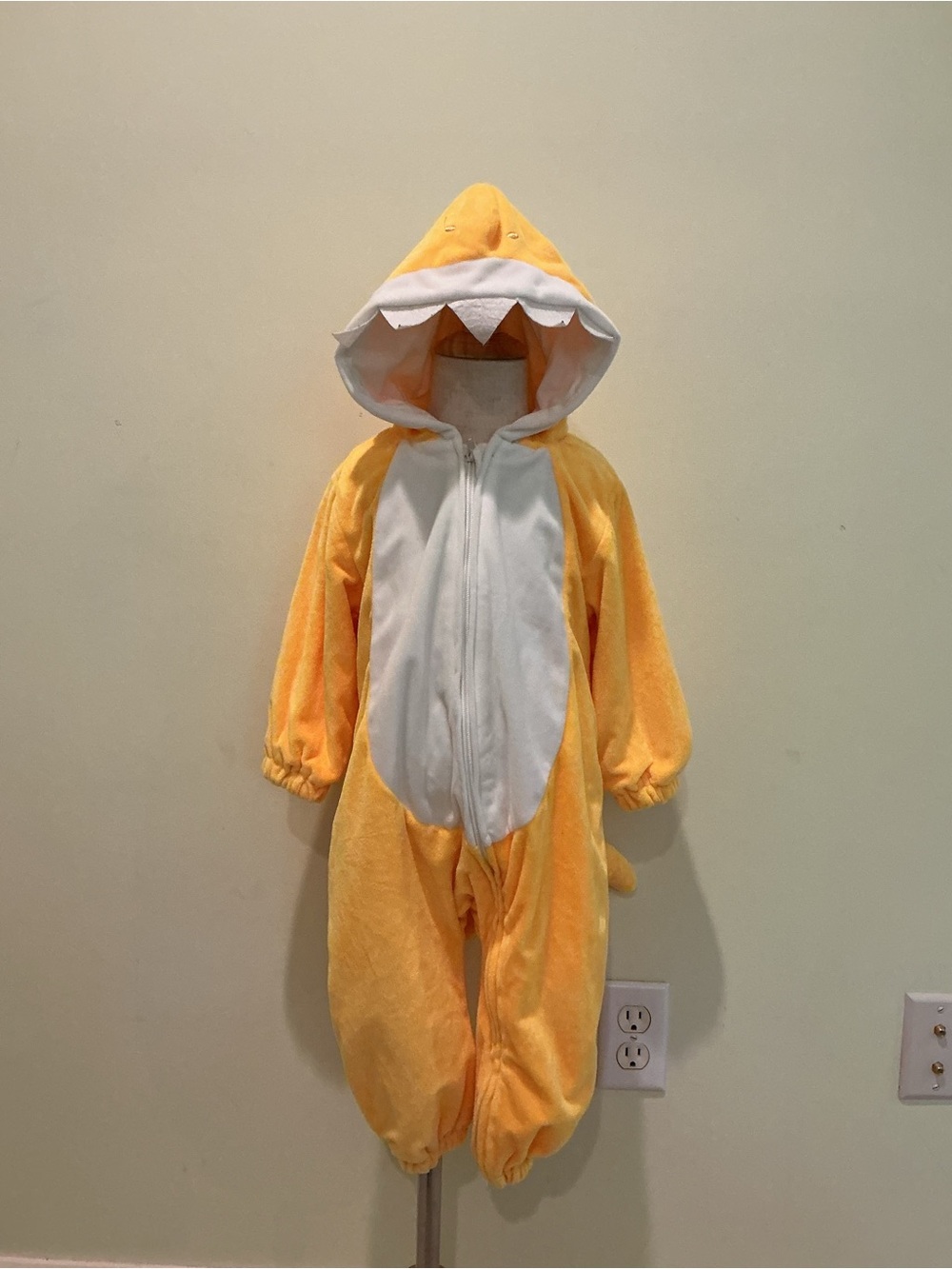 Baby Shark Kids Yellow Shark Hooded Costume -